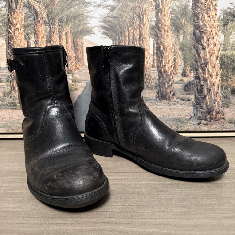 TCX Waterproof Black Biker Boots ~ Made in Romania 
Pre-owned Women’s Size 8